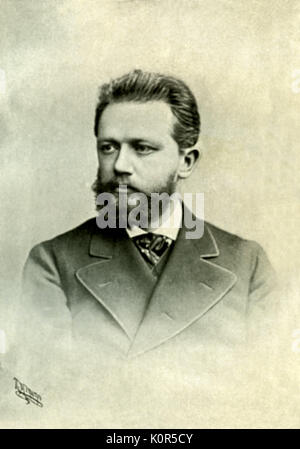 Pyotr Il'yich Tchaikovsky - Ritratto di un compositore russo, 1873. 1840-1893 Foto Stock