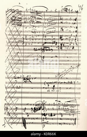 Puccini. La Boheme.Il progetto di atto III Giacomo Puccini. 1858-1924. Compositore italiano Foto Stock