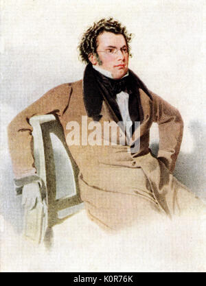 Franz Schubert da Rieder il compositore austriaco (1797-1828). Foto Stock