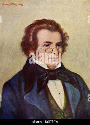 SCHUBERT, Franz - da Rudolf Klingsbogl. Il compositore austriaco, 1797-1828. Foto Stock