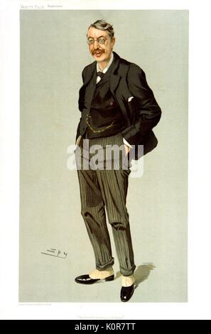 Charles Villiers Stanford in Vanity Fair cartoon 2 Febbraio 1905 da Spy (Leslie Matthew Ward, 1851- 1922). Compositore inglese e pedagogo; 1852 - 1924. Foto Stock