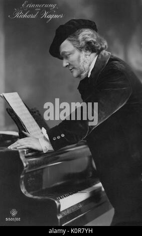 WAGNER, Richard - 'Memory di Richard Wagner' - Erinnerung an Richard Wagner. Compositore tedesco, 1813 - 1883. Foto Stock