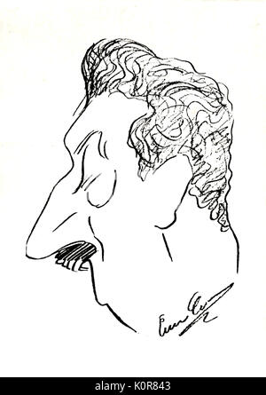 PUCCINI, Giacomo - caricatura da Caruso, ritratto compositore italiano ( 1858 - 1924 ) compositore italiano: 22 dicembre 1858 - 29 novembre 1924. Caruso: 25 Febbraio 1873 - 2 Agosto 1921 Foto Stock