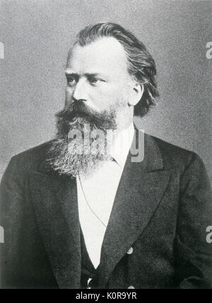 Johannes Brahms nel 1883. Compositore tedesco 7 Maggio 1833 - 3 Aprile 1897 Foto Stock