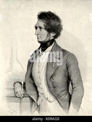 Hector Berlioz da Prinzhofer, 1845. Il compositore francese (1803-1869) Foto Stock