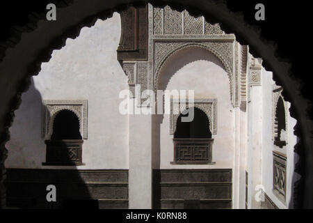 El-Cherratine Medersa, Fes, Marocco.Caption locale *** Foto Stock