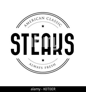 American Classic bistecche timbro vintage Illustrazione Vettoriale
