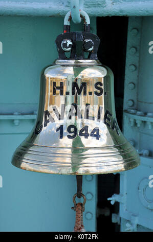 Della nave HMS Campana Cavalier conservati in Chatham, Kent Foto Stock