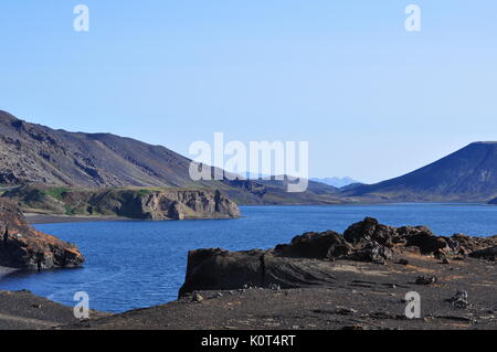 Lago Kleifarvatn sulla penisola di Reykjanes di Islanda Foto Stock