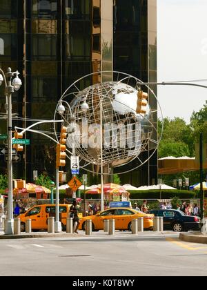 Globo a Columbus Circle, New York, NY, STATI UNITI D'AMERICA. Foto Stock