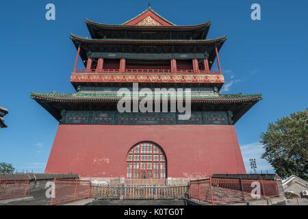 Il tamburo a torre a Pechino in Cina. 23-Aug-2017 Foto Stock