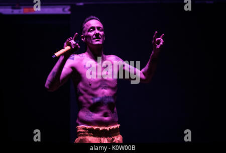 Las Vegas, Nevada, USA. 23 Ago, 2017. Die Antwoord esegue al Chelsea al Cosmopolitan di Las Vegas in Las Vegas NV il 23 agosto 2017. Credito: Erik Kabik fotografia/ MediaPunch Credito: MediaPunch Inc/Alamy Live News Foto Stock