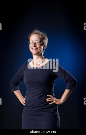 Edinburgh, Regno Unito. 24 agosto 2017. Elly blu, lo scrittore americano e attivista di biciclette, che appaiono alla Edinburgh International Book Festival. Gary Doak / Alamy Live News Foto Stock