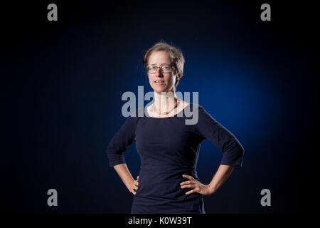 Edinburgh, Regno Unito. 24 agosto 2017. Elly blu, lo scrittore americano e attivista di biciclette, che appaiono alla Edinburgh International Book Festival. Gary Doak / Alamy Live News Foto Stock