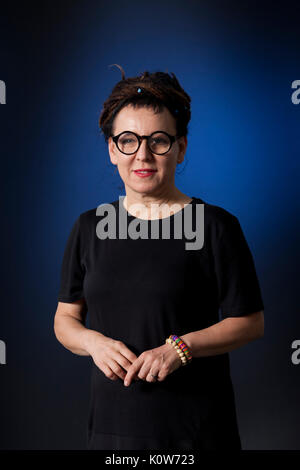 Edinburgh, Regno Unito. Il 25 agosto 2017. Olga Tokarczuk, la scrittrice polacca, che appaiono alla Edinburgh International Book Festival. Gary Doak / Alamy Live News Foto Stock