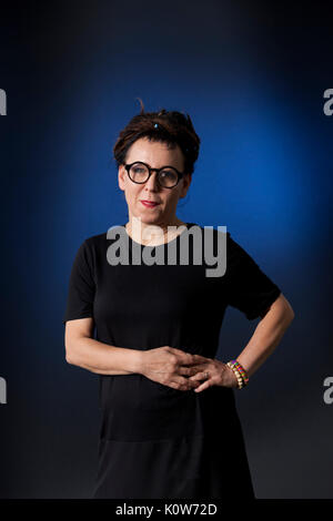 Edinburgh, Regno Unito. Il 25 agosto 2017. Olga Tokarczuk, la scrittrice polacca, che appaiono alla Edinburgh International Book Festival. Gary Doak / Alamy Live News Foto Stock