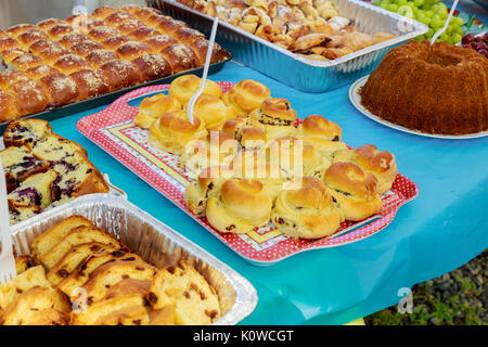 Decorazione con colorati. Elegante e lussuoso evento disposizione con i dolci. Foto Stock