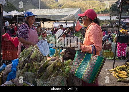 Mercato degli agricoltori in Villa de Leyva Colombia Foto Stock
