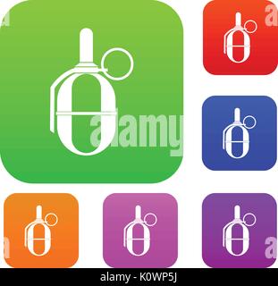 Mano paintball granata insieme Illustrazione Vettoriale