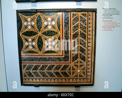 Antiquarium del Palatino, Pannello in opus sectile Foto Stock