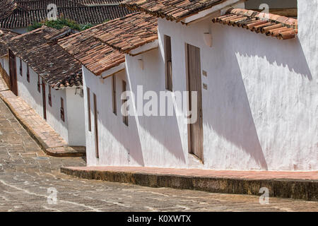 Architettura coloniale in Barichara Colombia Foto Stock