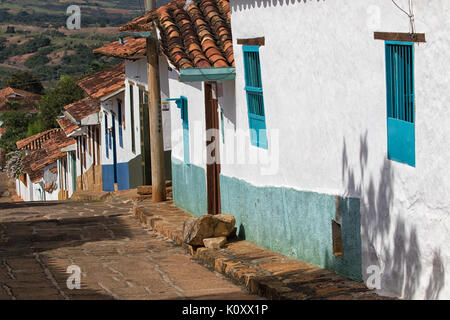 Architettura coloniale in Barichara Colombia Foto Stock