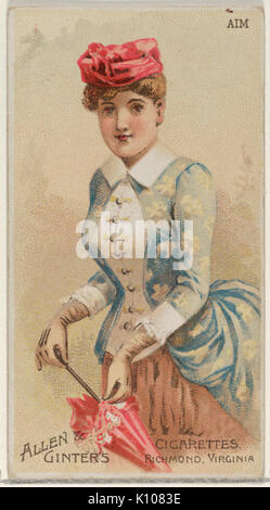 Scopo, dall'ombrellone Punte serie (N18) per Allen & Ginter marche di sigarette incontrato DP834956 Foto Stock