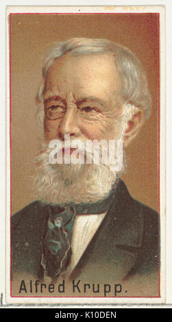 Alfred Krupp, stampante il campione mondiale di inventori souvenir album (A25) per Allen & Ginter sigarette incontrato DP838837 Foto Stock