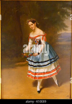 Amalie Dub come Annchen in Der Freischutz di Carl Maria von Weber, da A. Barthel, 1800 1850, olio su tela Braunschweigisches Landesmuseum DSC04855 Foto Stock