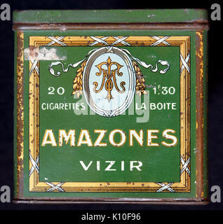 Amazones Visir sigarette tin, anteriore Foto Stock