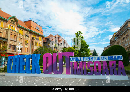 Piata Victoriei, Timisoara, Contea di Timis, Romania Foto Stock
