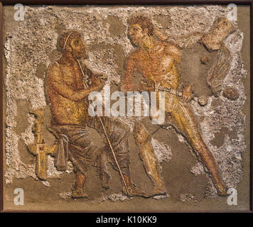 Achille Agamennone Pompei mosaico NAMNaples 100006 Foto Stock
