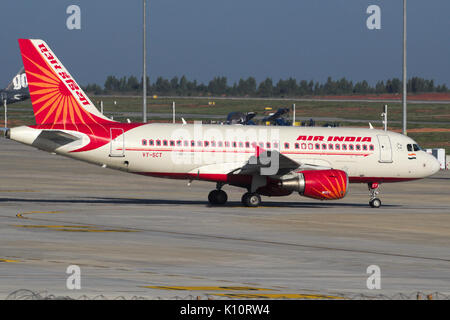 Air India VT SCT all aeroporto di Bangalore, Settembre 2015 Foto Stock