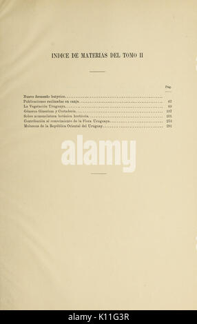 Anales del Museo Nacional de Montevideo (Sommario) BHL47141271 Foto Stock