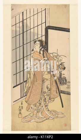 Acteur Matsumoto Koshiro III in de vrouwenroll Asagao Rijksmuseum RP P 1956 701 Foto Stock