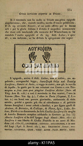 Antologia. Giornale di Scienze, Lettere e Arti (pagina 551) BHL9426081 Foto Stock