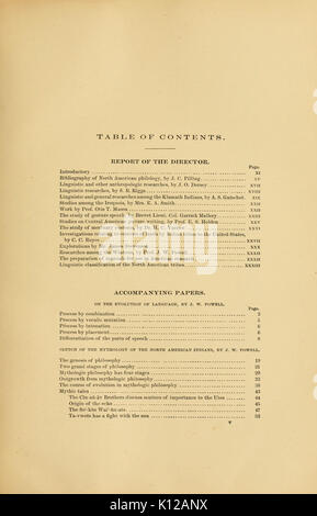 Relazione annuale dell'Ufficio di presidenza di Etnologia al Segretario dello Smithsonian Institution BHL26499449 Foto Stock