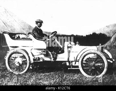 Arrol Johnston vettura guidata da Napier a 1905 Isle of Man TT Foto Stock