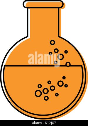 Chimica icona pallone su sfondo bianco illustrazione vettoriale Illustrazione Vettoriale