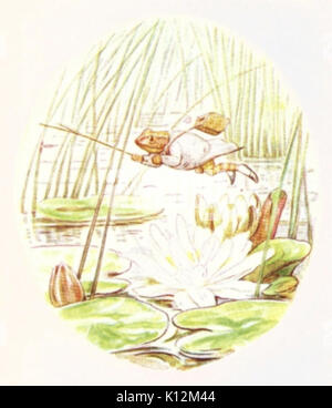 Beatrix Potter un racconto di Jeremy Fisher Illustrazione da pagina 16 Foto Stock