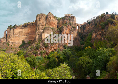 Puente Nuevo, nuovo ponte a Ronda, Spagna Foto Stock