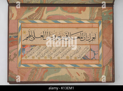 Album di Calligraphies tra cui la poesia e la tradizione profetica (Hadith) SODDISFATTE DP231727 Foto Stock