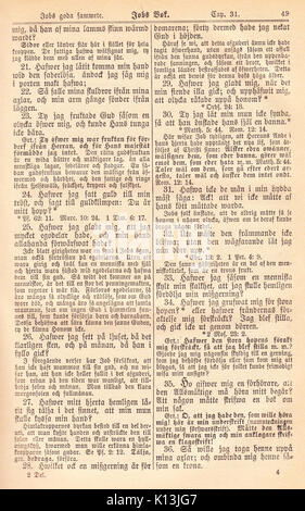 Biblia Fjellstedt II (1890) 053 Foto Stock