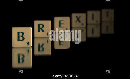 Parola di Scrabble Brexit Foto Stock