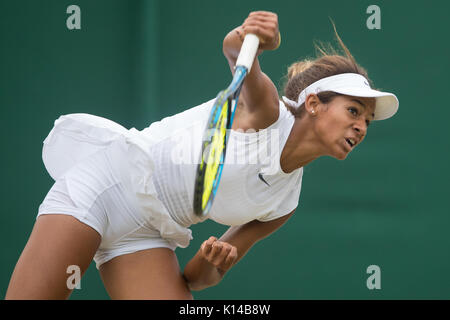 Whitney Osuigwe degli Stati Uniti presso la ragazza singles - campionati di Wimbledon 2017 Foto Stock