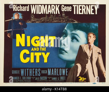 La notte e la città 1950 XX Century Fox film noir con Gene Tierney e Richard Widmark Foto Stock