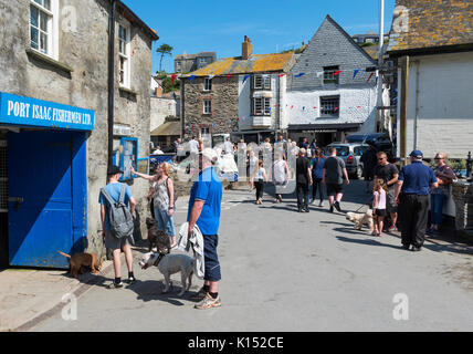 Il villaggio costiero di port isaac in north cornwall, Inghilterra, Regno Unito. Foto Stock