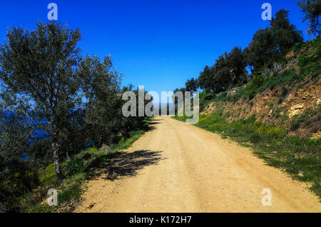 Esplorare la natura del Sacro Monte del Monte Athos in Grecia Foto Stock