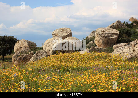 Sicilia, Selinunte, in scavo archeologico sito della provincia di Trapani Foto Stock
