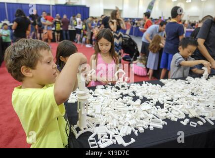 Agosto 26, 2017 - Los Angeles, California, Stati Uniti - il 2017 mattone Fest Live LEGO fan esperienza avviene a Pasadena Convention Center di sabato 26 agosto 2017, a Pasadena, in California. (Credito Immagine: © Ringo Chiu via ZUMA filo) Foto Stock